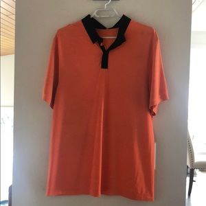 Orange lulu lemon golf shirt